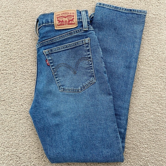 Levi’s High Rise Wedgie Straight Cropped Jeans - Medium Wash - Picture 2 of 14